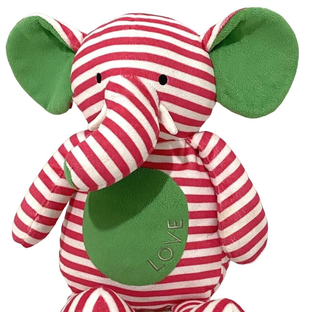 Bella Tunno Poetic‎ Plush Love Striped Elephant 17" Stuffed Animal Novelty Funny